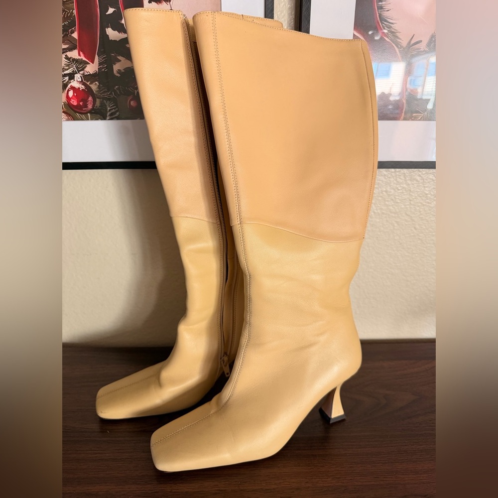 Tony Bianco Women's Knee-High Leather Boots in Tan